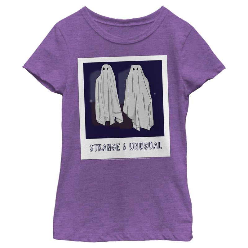 Girl's Beetlejuice Halloween Strange and Unusual Ghost Photo T-Shirt