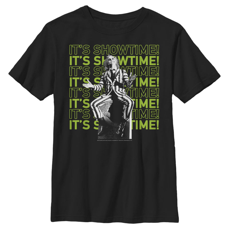 Boy's Beetlejuice It's Showtime Repeat T-Shirt