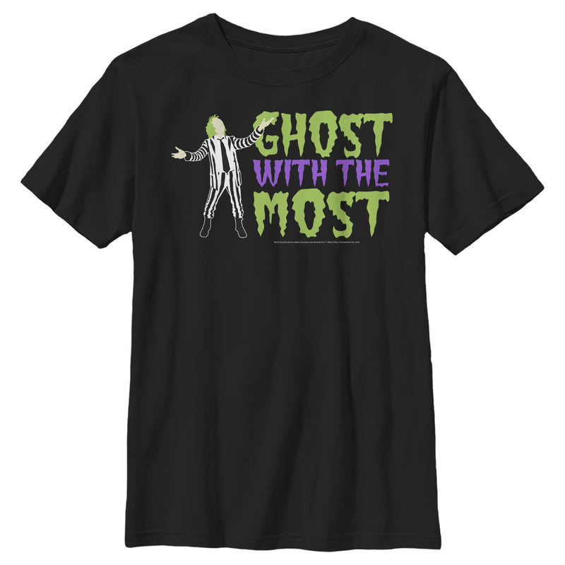 Boy's Beetlejuice Ghost with the Most Silhouette T-Shirt