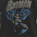 Girl's Batman Distressed Retro Action Logo T-Shirt