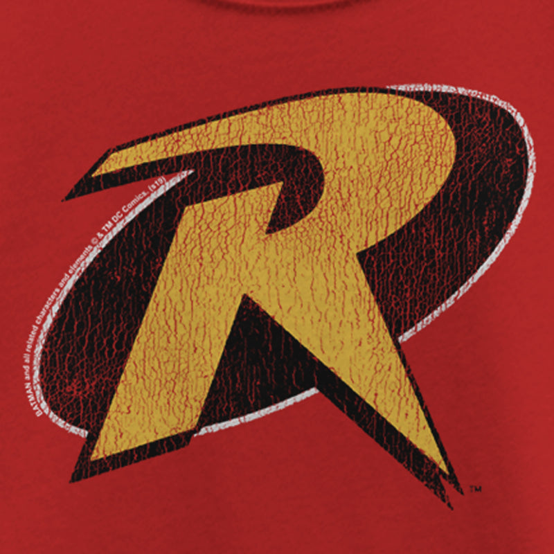 Girl's Batman Distressed Robin Logo T-Shirt
