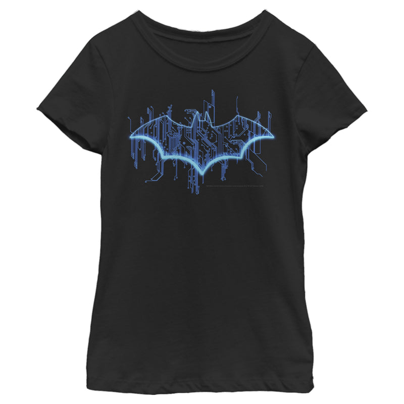 Girl's Batman Logo Digital Wing T-Shirt