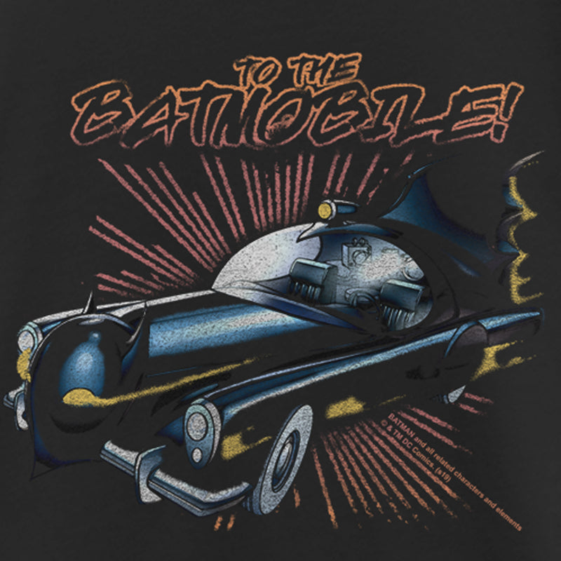 Girl's Batman To The Batmobile Retro T-Shirt