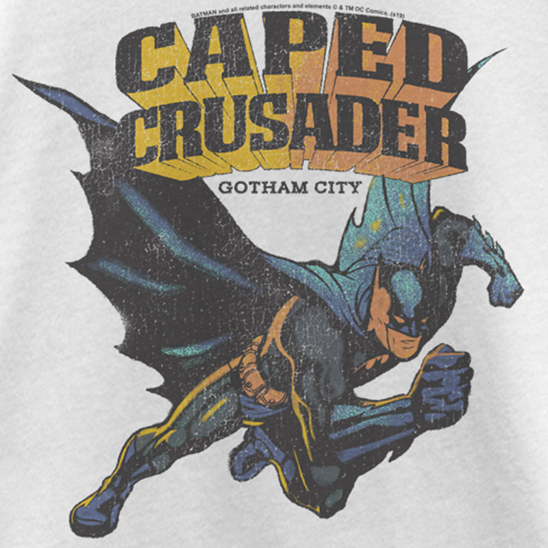 Girl's Batman Caped Crusader Gotham City Distressed T-Shirt