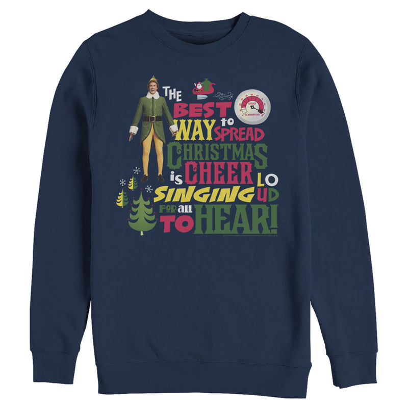 Men's Elf Christmas Cheer Loud Singing Sweatshirt