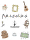 Men's Friends Series Icon Cartoons Pull Over Hoodie