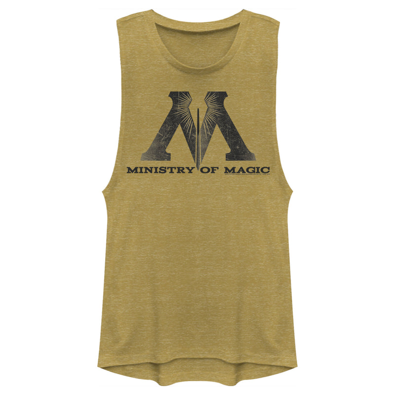 Junior's Harry Potter Ministry Of Magic Logo Festival Muscle Tee