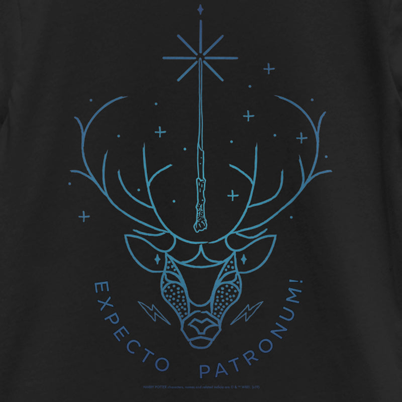 Girl's Harry Potter Stag Patronus Line Art T-Shirt