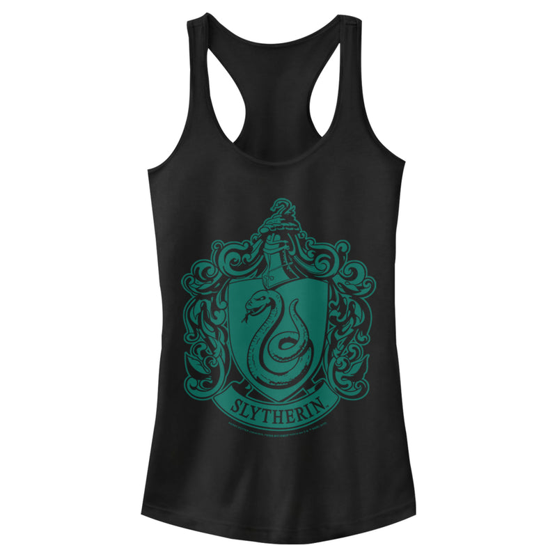 Junior's Harry Potter Slytherin House Crest Racerback Tank Top