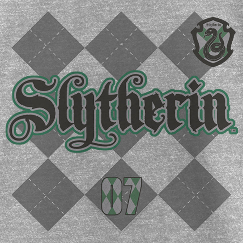 Girl's Harry Potter Slytherin Argyle Print T-Shirt