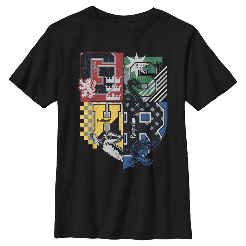 Boy's Harry Potter House Crests Shield T-Shirt