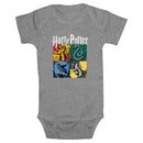 Infant's Harry Potter Hogwarts Houses Vintage Collage Onesie