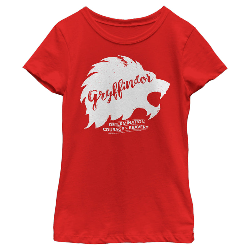 Girl's Harry Potter Gryffindor Determination Courage Bravery T-Shirt