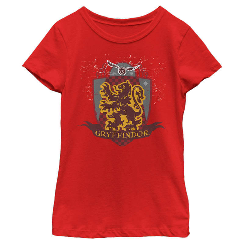 Girl's Harry Potter Gryffindor Quidditch Coat of Arms T-Shirt