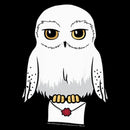 Girl's Harry Potter Cute Cartoon Hedwig Letter T-Shirt