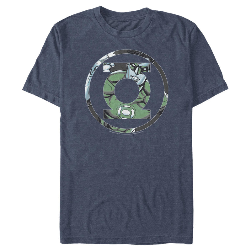 Men's Green Lantern Green Filled Logo T-Shirt