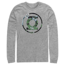 Men's Green Lantern Green Filled Logo Long Sleeve Shirt