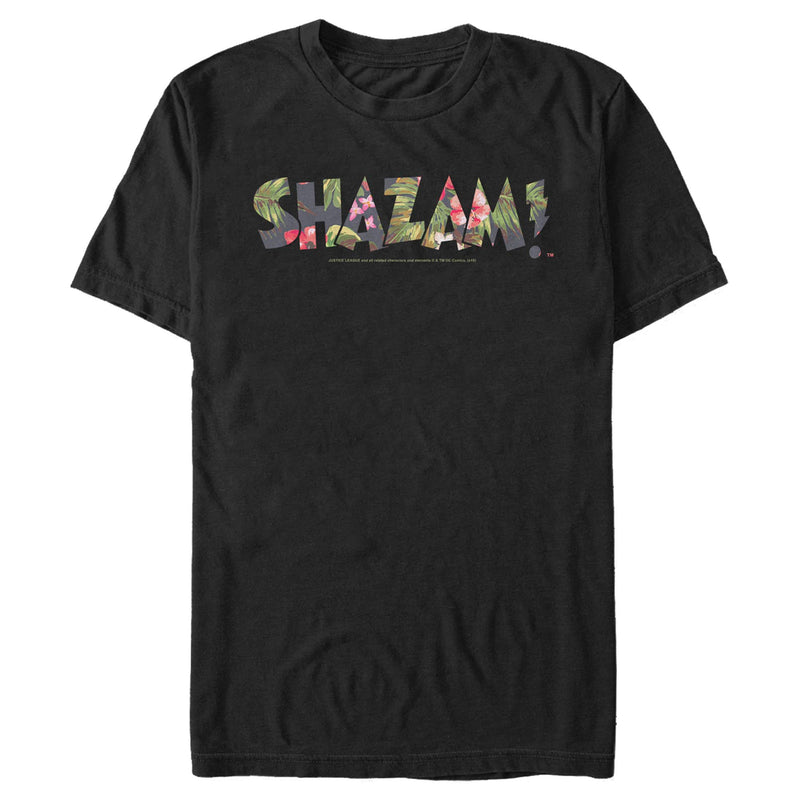 Men's Shazam! Tropical Flower Logo T-Shirt