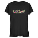 Junior's Shazam! Tropical Flower Logo T-Shirt