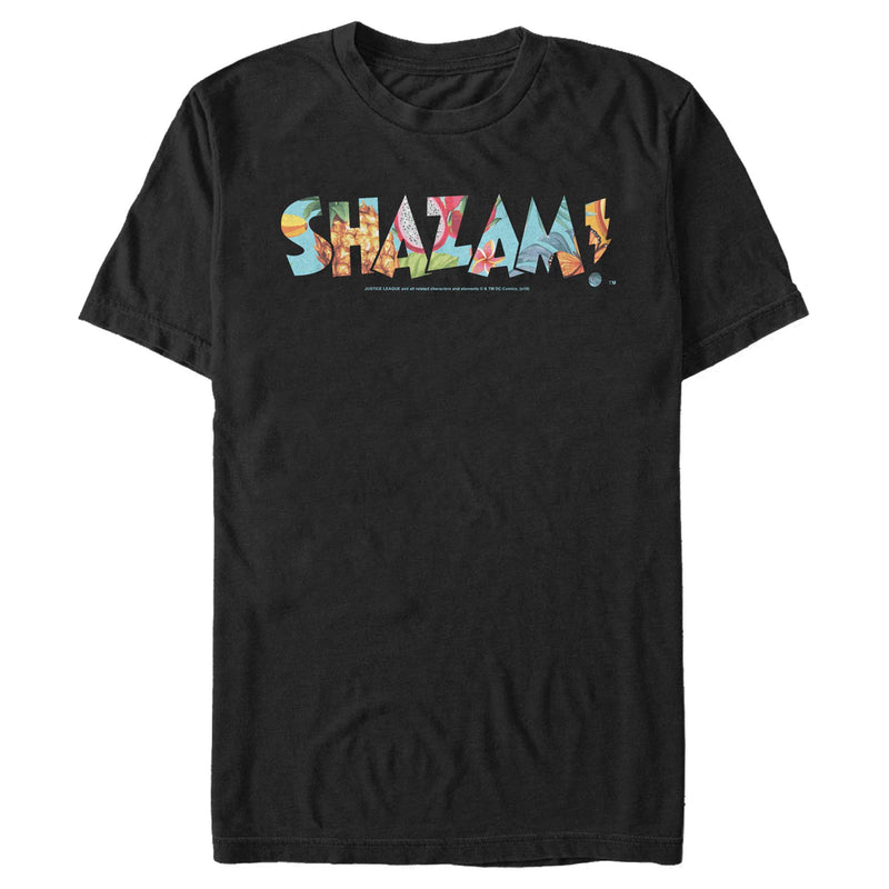 Men's Shazam! Tropical Fruits Logo T-Shirt