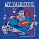 Junior's Superman My Valentine Distressed T-Shirt