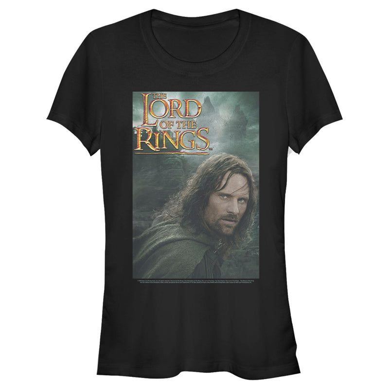 Junior's The Lord of the Rings Fellowship of the Ring Aragorn Movie Poster T-Shirt