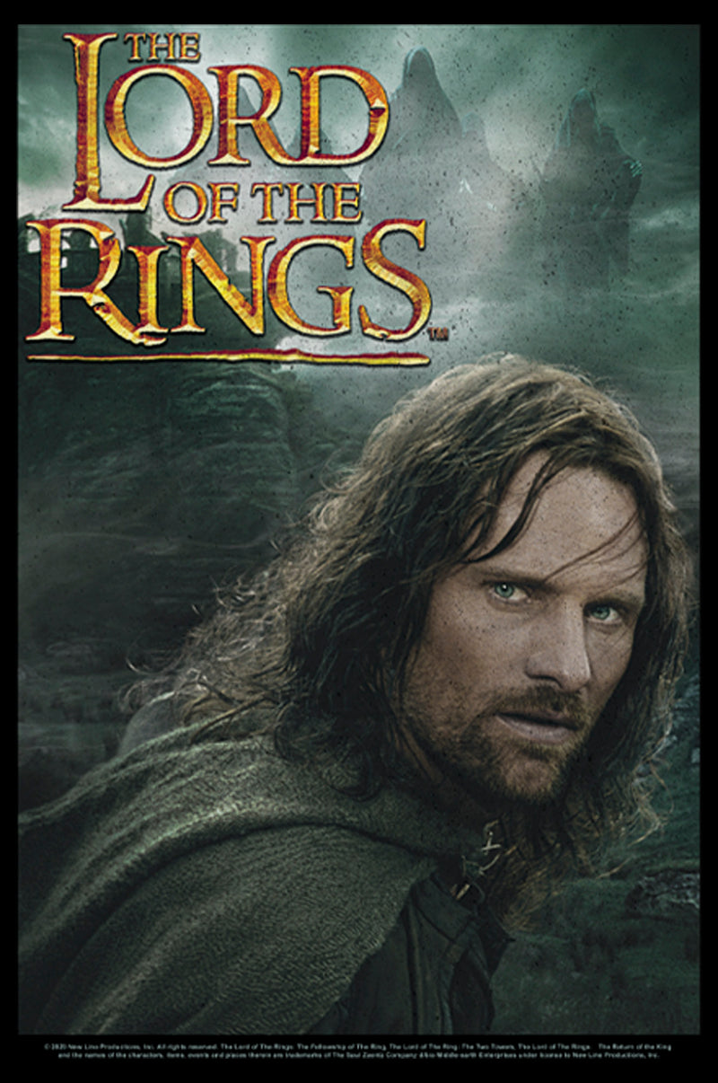 Junior's The Lord of the Rings Fellowship of the Ring Aragorn Movie Poster T-Shirt