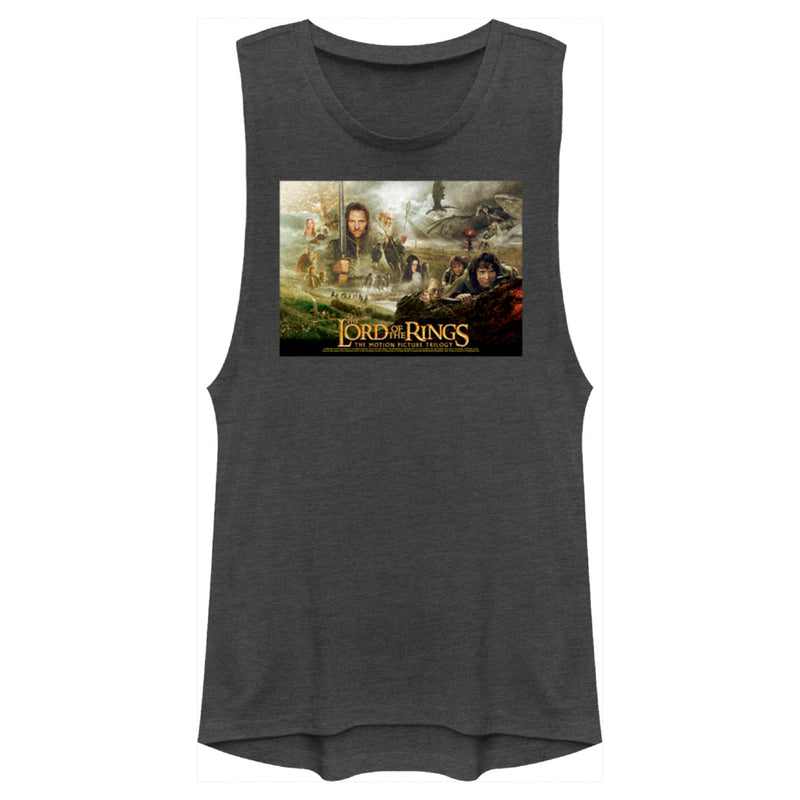 Junior's The Lord of the Rings Fellowship of the Ring Trilogy Movie Poster Festival Muscle Tee