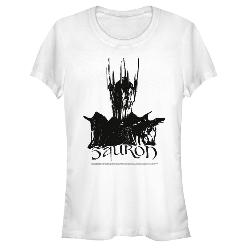 Junior's The Lord of the Rings Fellowship of the Ring Sauron Black and White T-Shirt