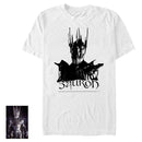 Men's The Lord of the Rings Fellowship of the Ring Sauron Black and White T-Shirt