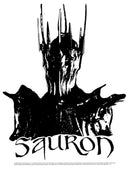 Men's The Lord of the Rings Fellowship of the Ring Sauron Black and White T-Shirt