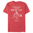 Men's The Lord of the Rings Fellowship of the Ring Gimli You Have My Sword and My Bow and My Axe T-Shirt