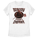 Women's The Lord of the Rings Gimli Nobody Tosses a Dwarf T-Shirt