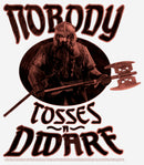 Women's The Lord of the Rings Gimli Nobody Tosses a Dwarf T-Shirt