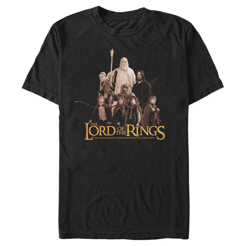 Men's The Lord of the Rings Fellowship of the Ring Gold Group T-Shirt