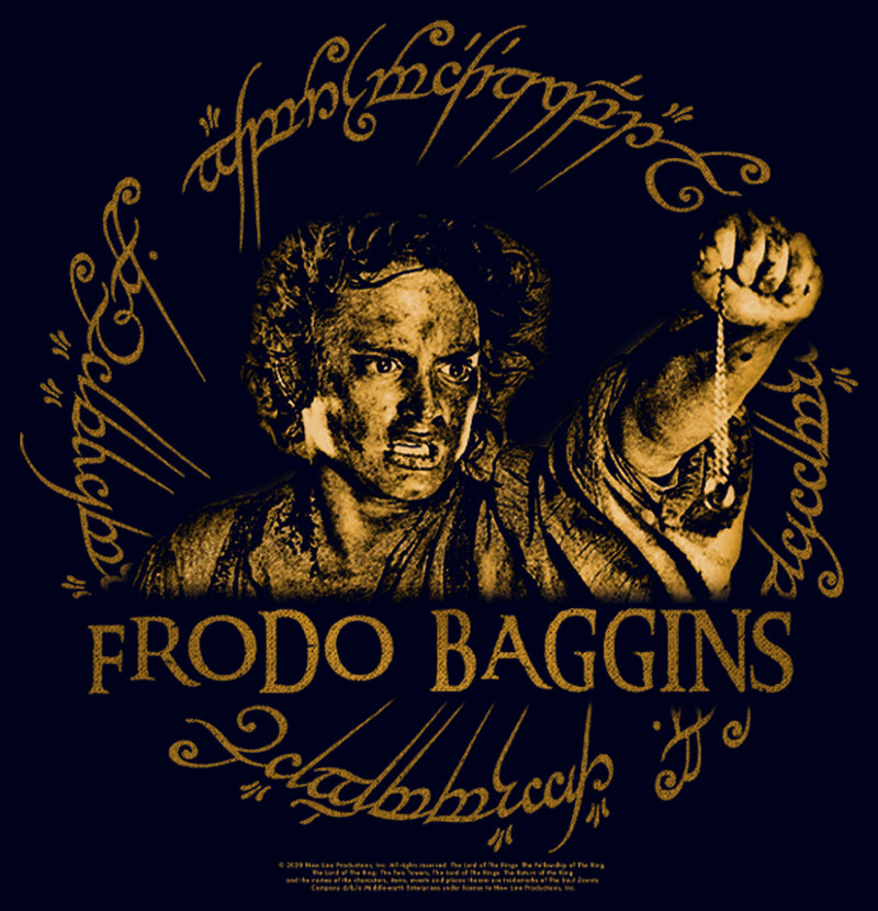 Men's The Lord of the Rings Fellowship of the Ring Frodo Gold Ring T-Shirt