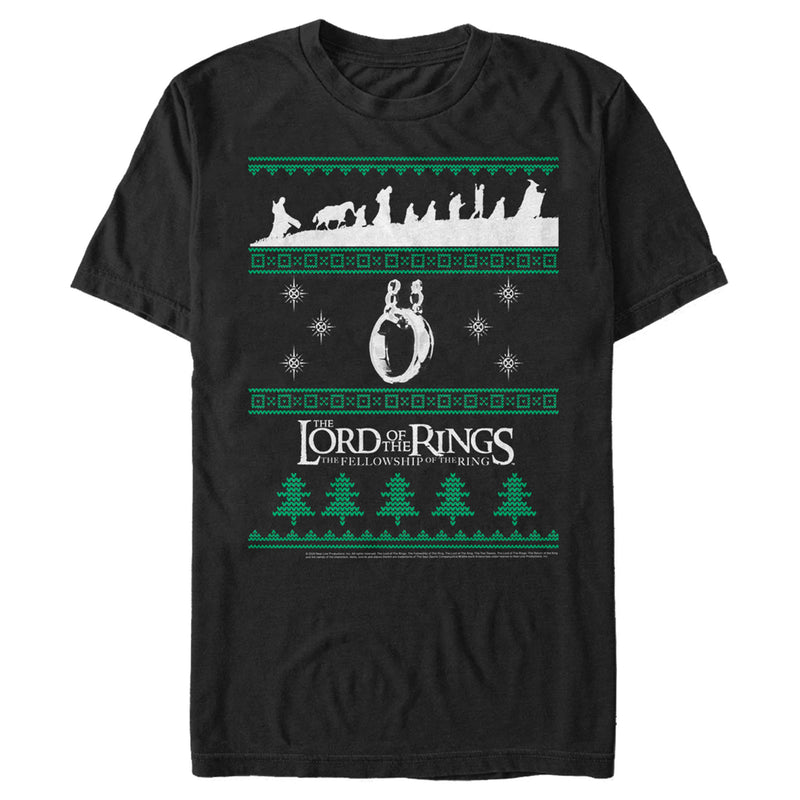 Men's The Lord of the Rings Fellowship of the Ring Christmas Sweater T-Shirt