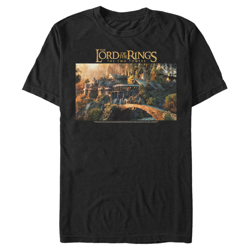 Men's The Lord of the Rings Two Towers Rivendell Scene T-Shirt