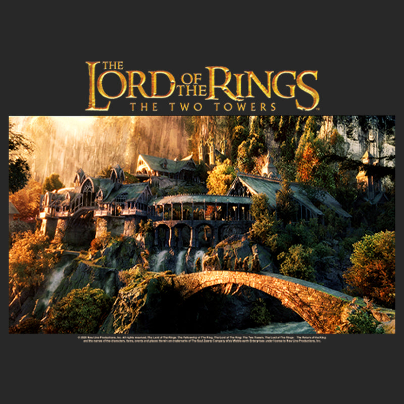 Women's The Lord of the Rings Two Towers Rivendell Scene T-Shirt