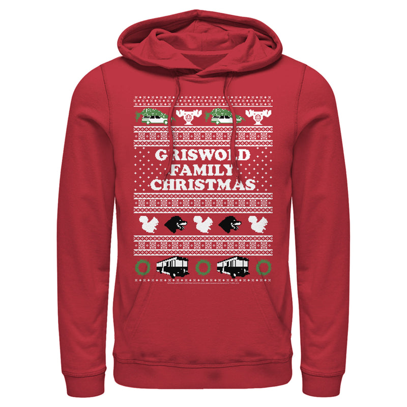 Men's National Lampoon's Christmas Vacation Griswold Family Christmas Ugly Sweater Pull Over Hoodie