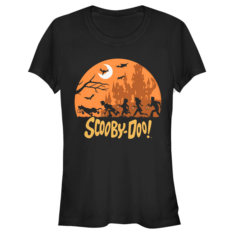 Junior's Scooby Doo Moon Silhouette Chase T-Shirt