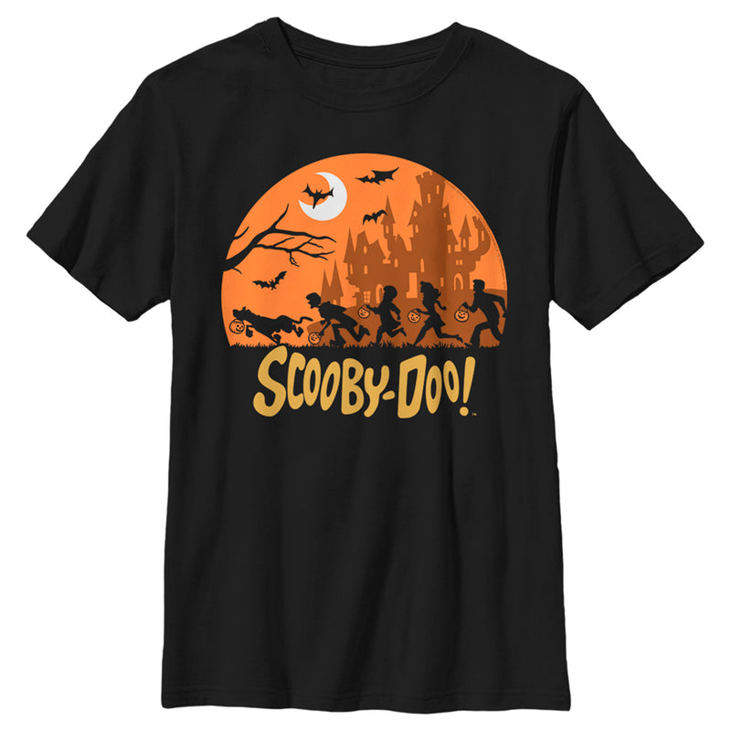 Boy's Scooby Doo Moon Silhouette Chase T-Shirt
