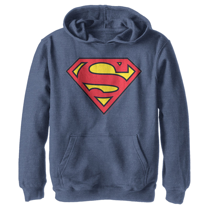 Boy's Superman Classic Logo Pull Over Hoodie