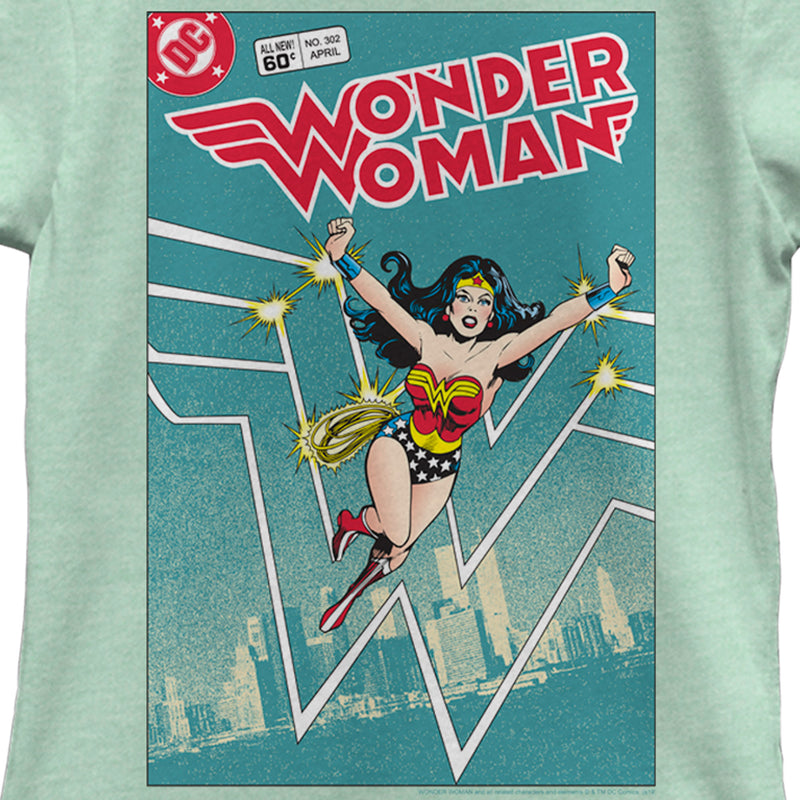 Girl's Wonder Woman Comic Book Cover T-Shirt