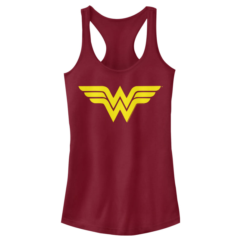 Junior's Justice League Classic Logo Racerback Tank Top