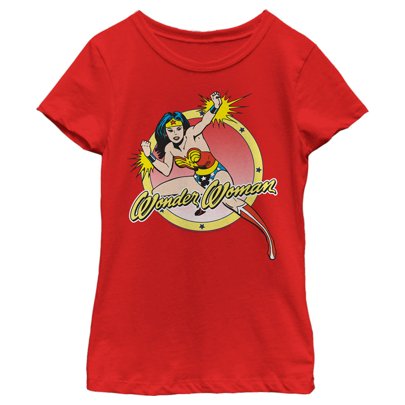 Girl's Wonder Woman Action Pose T-Shirt