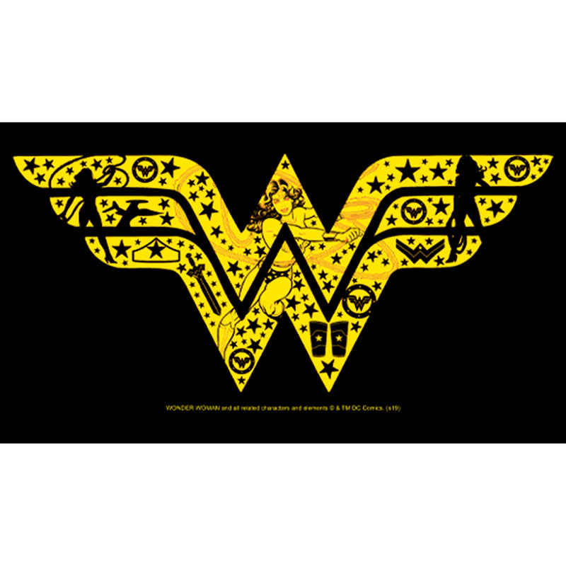 Junior's Wonder Woman Silhouette Logo Sweatshirt