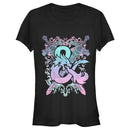 Junior's Dungeons & Dragons Pastel Rainbow Sword & Fire Logo T-Shirt