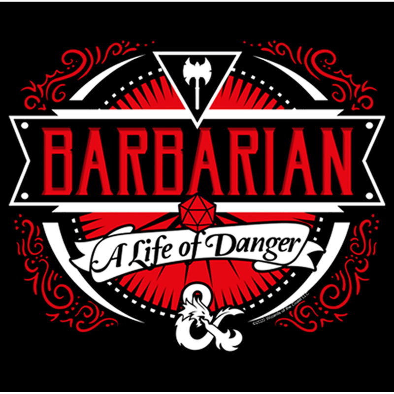 Junior's Dungeons & Dragons Barbarian A Life of Danger T-Shirt