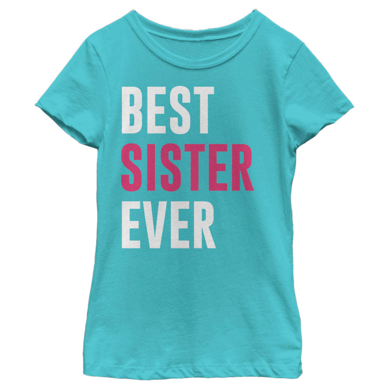 Girl's Lost Gods Best Sister Ever Text T-Shirt